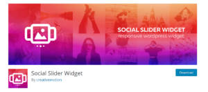 Social Slider Widget